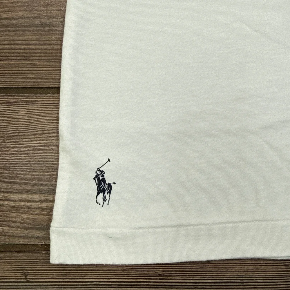 Polo Ralph Lauren Mens White Script Graphic T-Shirt Size XLT Tall Cotton Tee NEW